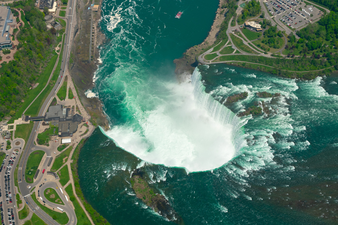 aerial view of Niagara Falls
