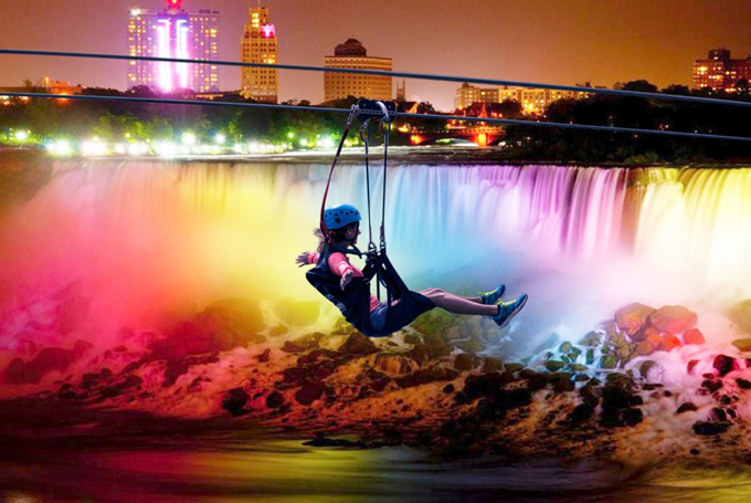 ziplining in Niagara Falls Canada